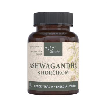 ASHWAGANDHA s horčíkom - prírodné kapsuly 90 ks kapsúl 